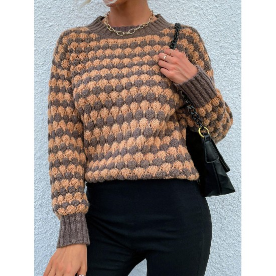 Crewneck Raspberry Stitch Graphic Sweater Crewneck Raspberry Stitch Graphic Sweater