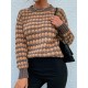 Crewneck Raspberry Stitch Graphic Sweater Crewneck Raspberry Stitch Graphic Sweater