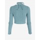 Choker Design Fuzzy Ribbed Asymmetrical Knitwear Choker Design Fuzzy Ribbed Asymmetrical Knitwear