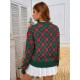 Crewneck Argyle Christmas Sweater Crewneck Argyle Christmas Sweater