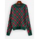 Crewneck Argyle Christmas Sweater Crewneck Argyle Christmas Sweater