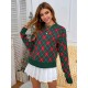 Crewneck Argyle Christmas Sweater Crewneck Argyle Christmas Sweater