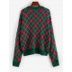 Crewneck Argyle Christmas Sweater Crewneck Argyle Christmas Sweater