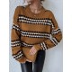 Contrast Striped Drop Shoulder Slouchy Sweater Contrast Striped Drop Shoulder Slouchy Sweater