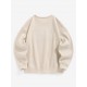 Women's Letter Embroidered Thermal Fleece Lined Crew Neck Loose Pullover Sweatshirt Women's Letter Embroidered Thermal Fleece Lined Crew Neck Loose Pullover Sweatshirt