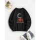 Halloween Pumpkin Moon Print Pullover Sweatshirt Halloween Pumpkin Moon Print Pullover Sweatshirt