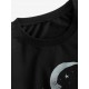 Halloween Pumpkin Moon Print Pullover Sweatshirt Halloween Pumpkin Moon Print Pullover Sweatshirt