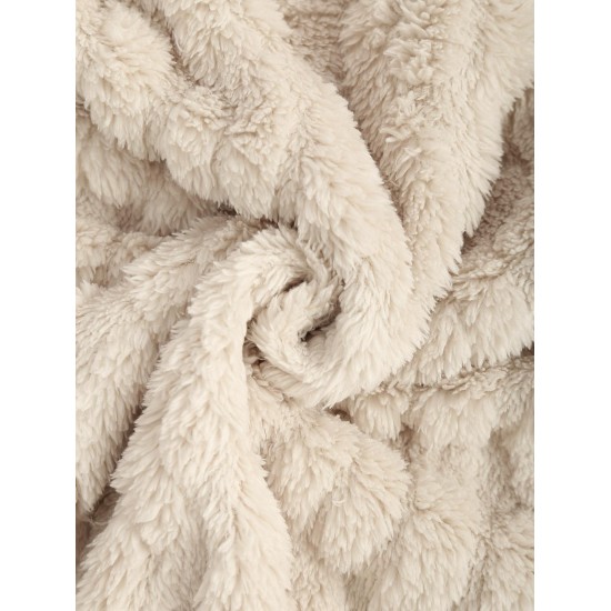Women's Fluffy Fuzzy Faux Fur Cable Jacquard Textured Half Button Short Pullover Daily Casual Hoodie Women's Fluffy Fuzzy Faux Fur Cable Jacquard Textured Half Button Short Pullover Daily Casual Hoodie