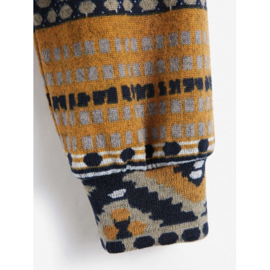 Drop Shoulder Ethnic Aztec Printed Sweatshirt Drop Shoulder Ethnic Aztec Printed Sweatshirt