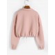 Rhombus Textured Drop Shoulder Half Zip Sweatshirt Rhombus Textured Drop Shoulder Half Zip Sweatshirt