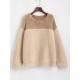Loose Fluffy Combo Teddy Sweatshirt Loose Fluffy Combo Teddy Sweatshirt