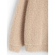 Loose Fluffy Combo Teddy Sweatshirt Loose Fluffy Combo Teddy Sweatshirt
