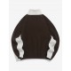 Women's Blokecore Colorblock Two Tone CALIFORNIA Graphic Embroidered Quarter Zip Stand Collar Thermal Fleece Drop Shoulder Pullover Sweatshirt Women's Blokecore Colorblock Two Tone CALIFORNIA Graphic Embroidered Quarter Zip Stand Collar Thermal Fleece Drop Shoulder Pullover Sweatshirt