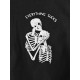 Skeleton EVERYTHING SUCKS Halloween Hoodie Skeleton EVERYTHING SUCKS Halloween Hoodie