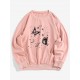 Planet Butterfly Graphic Drop Shoulder Sweatshirt Planet Butterfly Graphic Drop Shoulder Sweatshirt