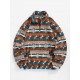 Women's Ethnic Aztec Geometric Print Fleece Fluffy Quarter Zip Pullover Sweatshirt Women's Ethnic Aztec Geometric Print Fleece Fluffy Quarter Zip Pullover Sweatshirt