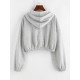 Drop Shoulder Zip Up Drawstring Hoodie Drop Shoulder Zip Up Drawstring Hoodie