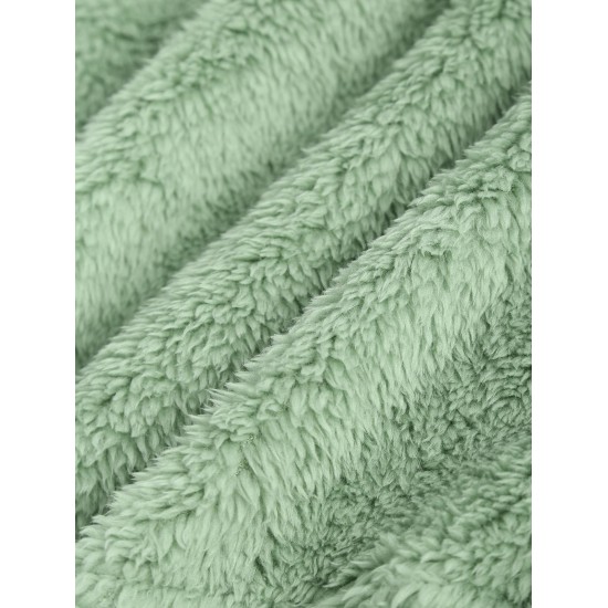 Women's Faux Fur Fluffy Mock Neck Toggle Drawstring Kangaroo Pocket Solid Color Drop Shoulder Crop Sweatshirt Women's Faux Fur Fluffy Mock Neck Toggle Drawstring Kangaroo Pocket Solid Color Drop Shoulder Crop Sweatshirt