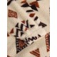Women's Drop Shoulder Ethnic Aztec Tribal Geo Print Quarter Zip Toggle Drawstring Fluffy Teddy Sweatshirt Women's Drop Shoulder Ethnic Aztec Tribal Geo Print Quarter Zip Toggle Drawstring Fluffy Teddy Sweatshirt